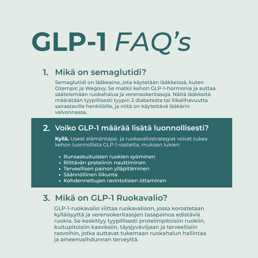 glp 1 ruokavalio ja laihdutus