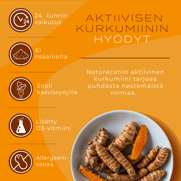 Aktiivinen Kurkumiini & D3-vitamiini