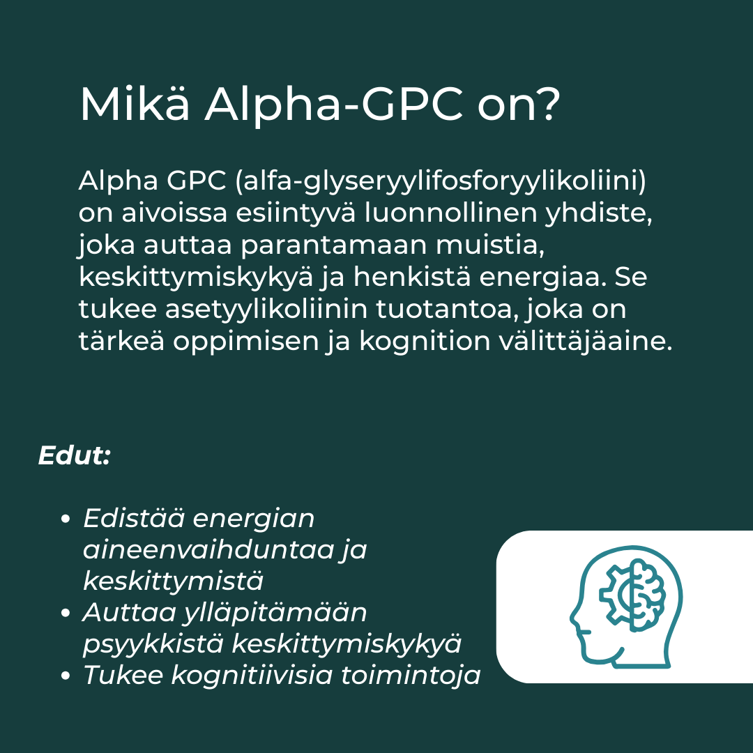 Alpha-GPC lisäravinteen edut ja hyödyt