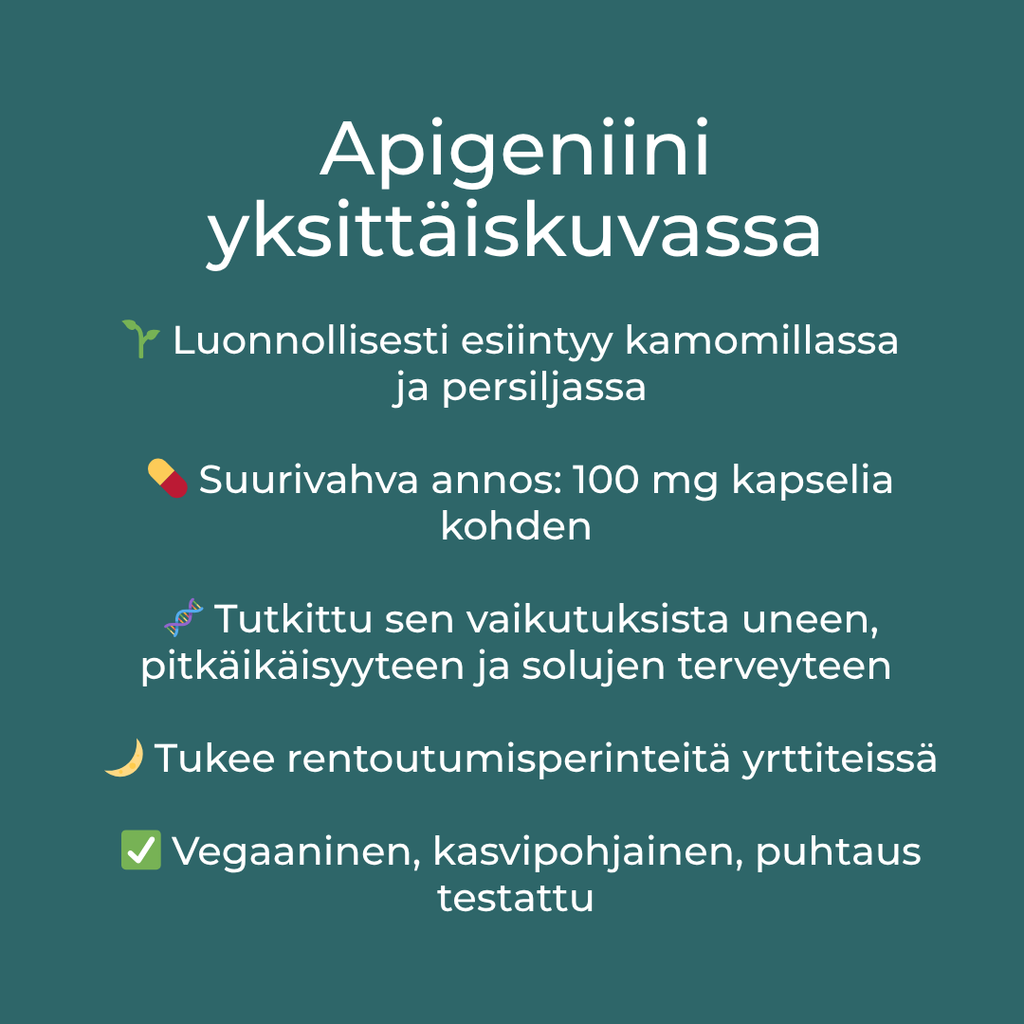 Apigeniini lisäravinne yksittäiskuvassa
