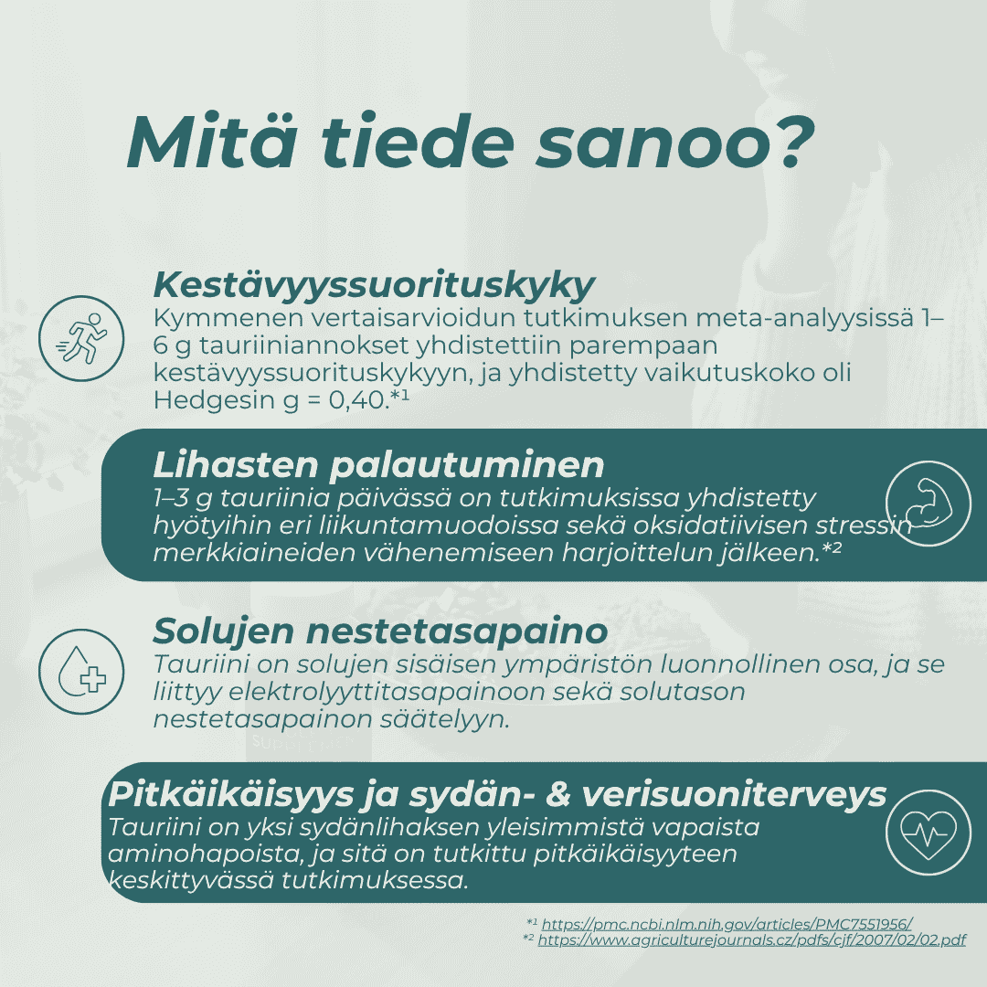 Tauriinin hyödyt