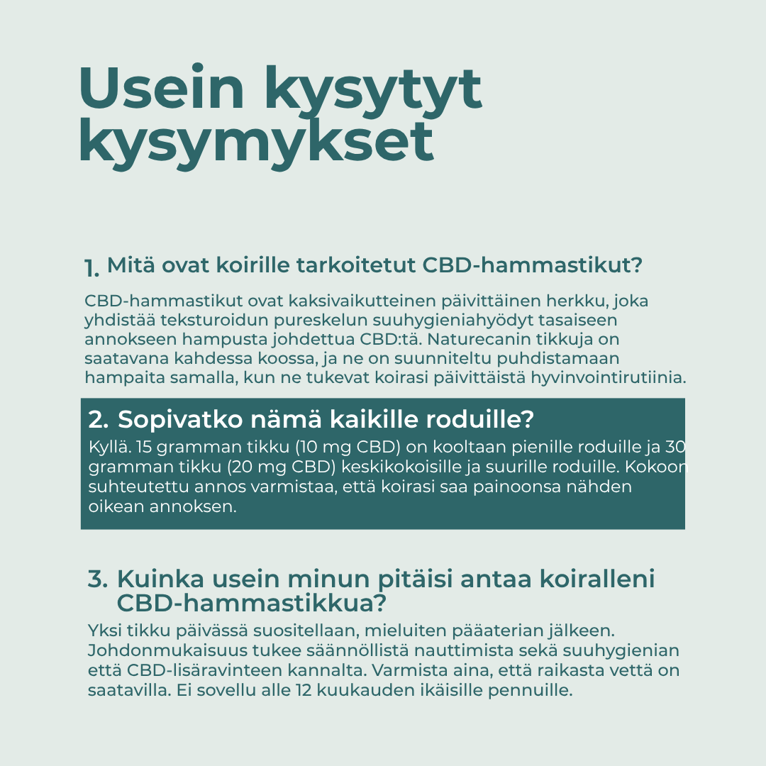 Mitä ovat CBD-Hammashoitotikut koirille
