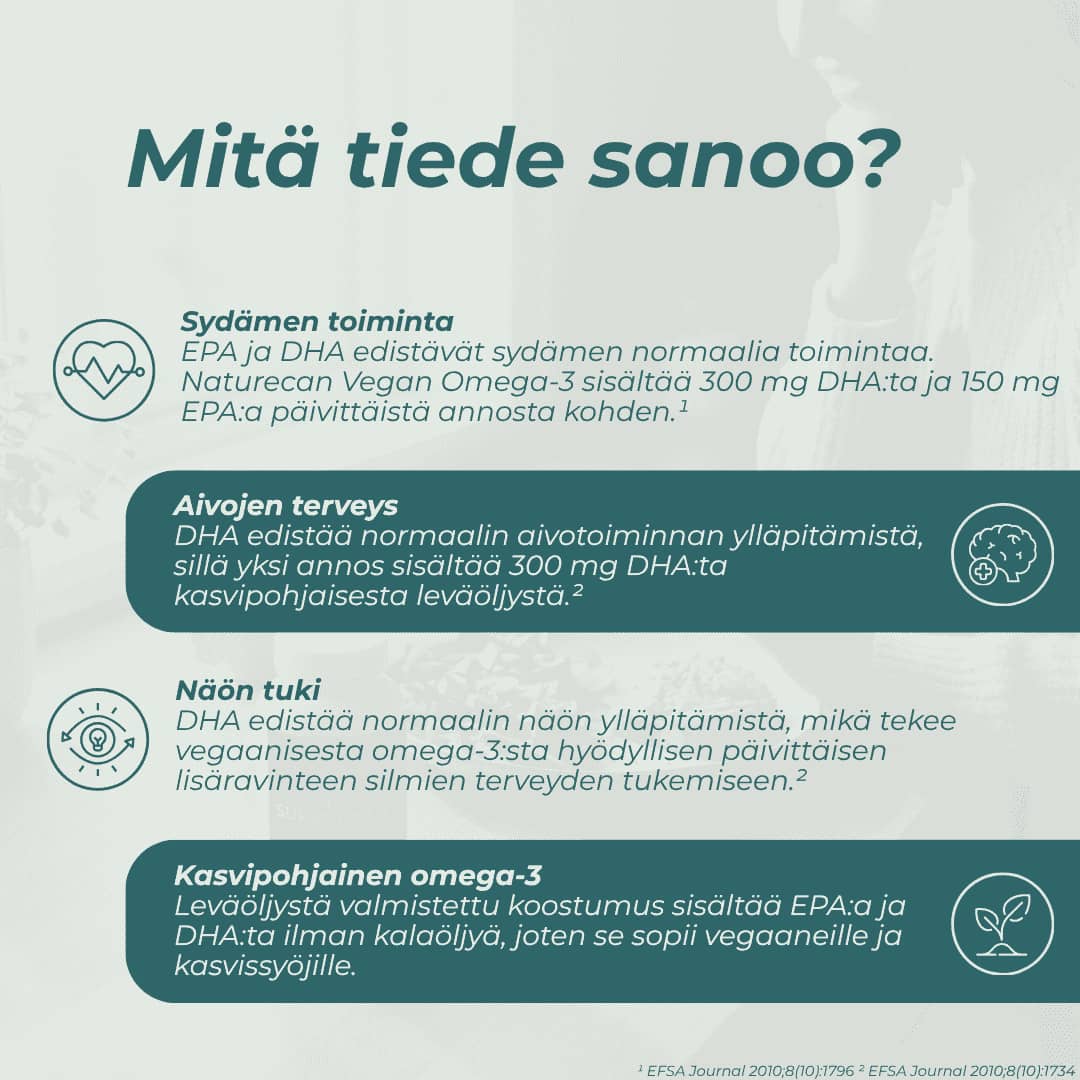 tiede Vegaaniset Omega-3 