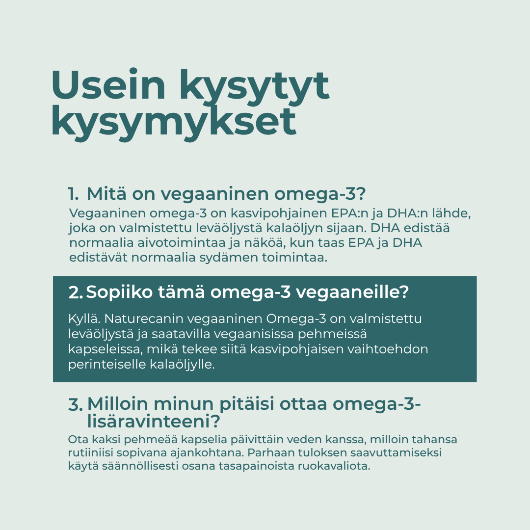 mitä on Vegaaniset Omega-3