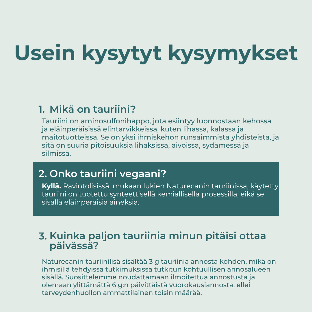 Tauriinin hyödyt