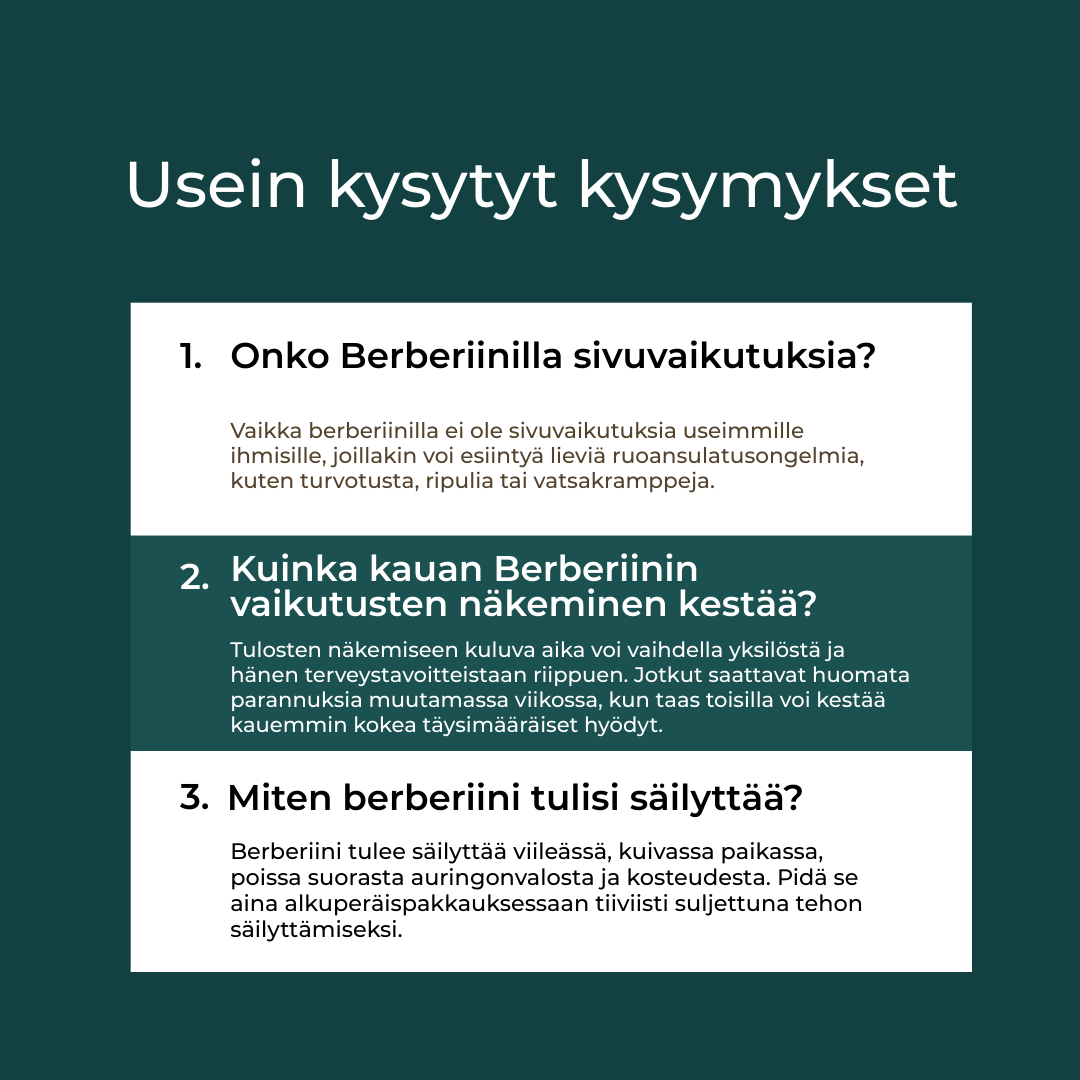 Berberiini sivuvaikukset