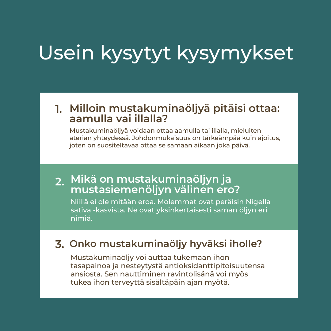 mustakuminaöljy hyödyt