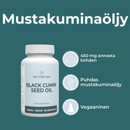 mustakuminaöljy hyödyt