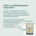mikä on Pitkäikäisyyden tukijauhe