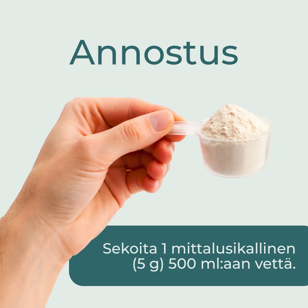 Annostus Pitkäikäisyyden tukijauhe