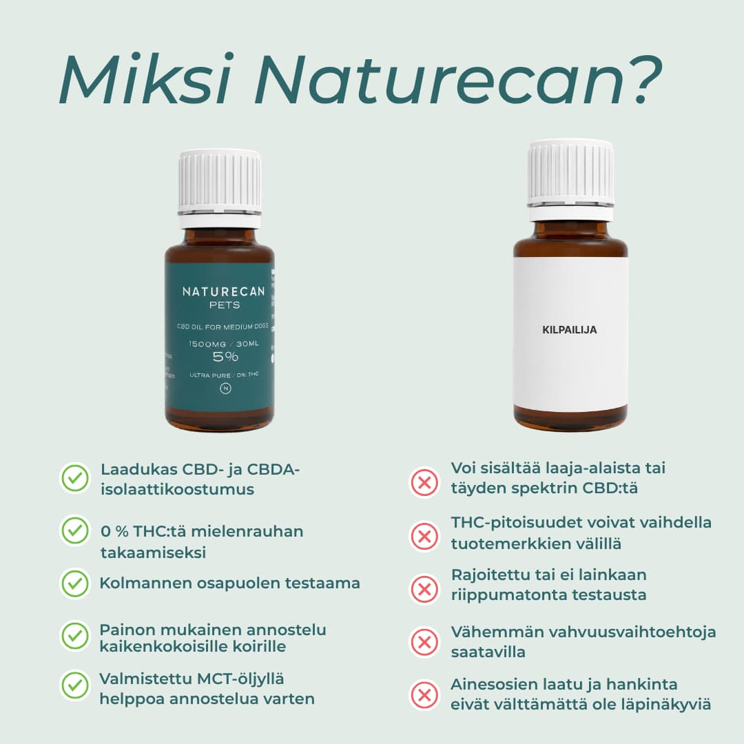 Miksi naturecanin CBD-Öljy koiralle