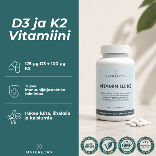 Naturecan D3 & K2-vitamiini