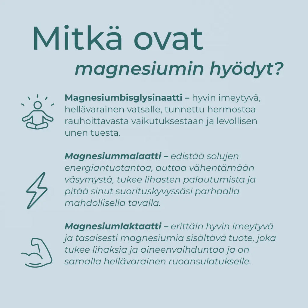 Magnesium Glysinaatti hyödyt