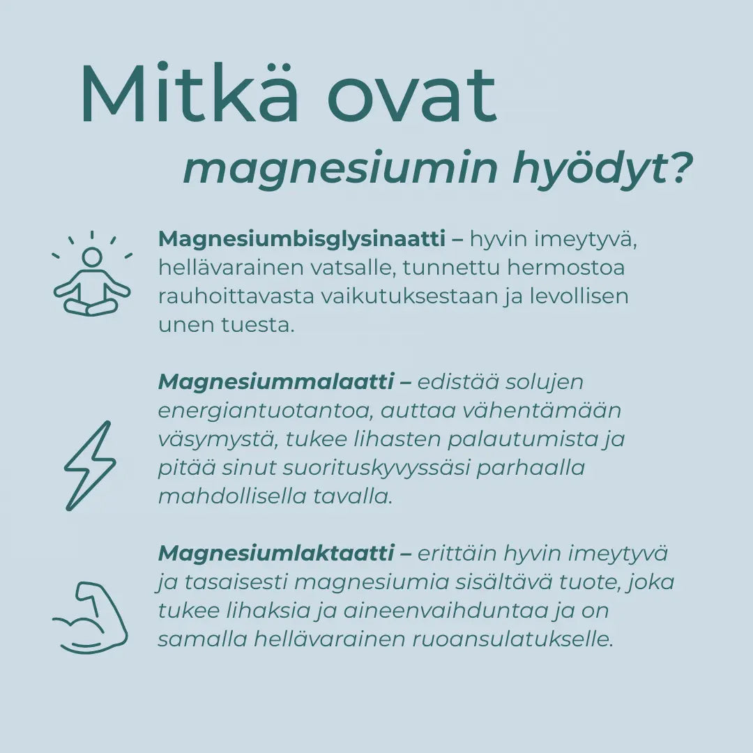 Magnesium Glysinaatti hyödyt