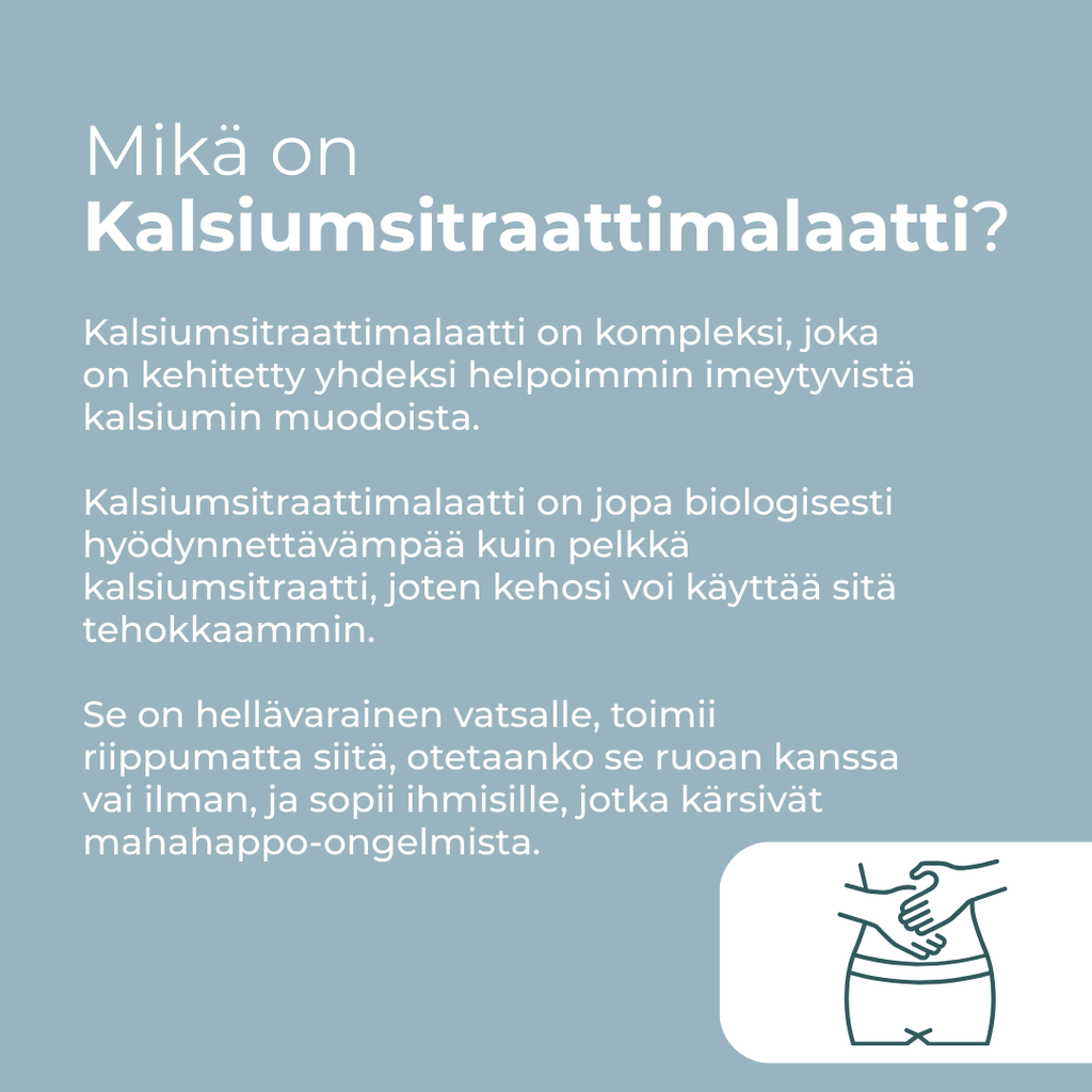 Kalsiumsitraattimalaatti, mikä se on?