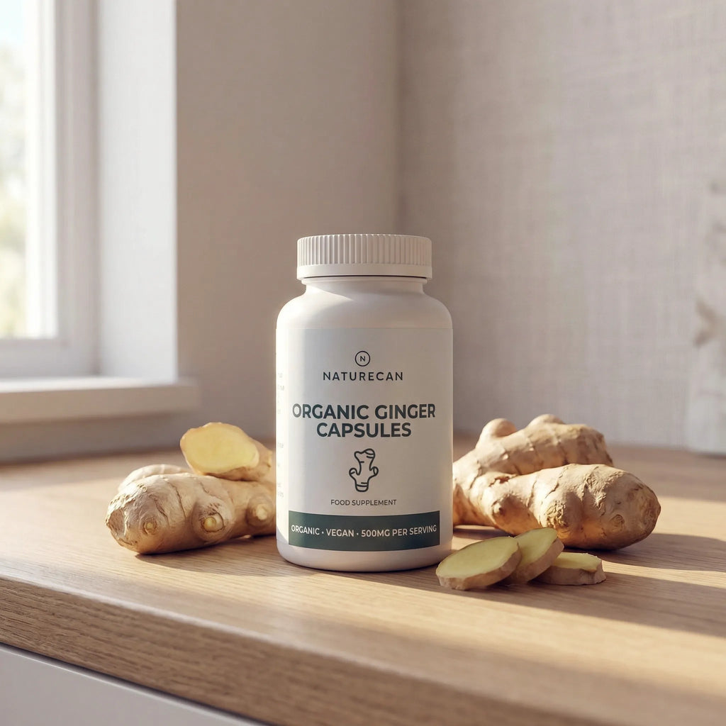 inkivääri kapselit keittiönpöydällä