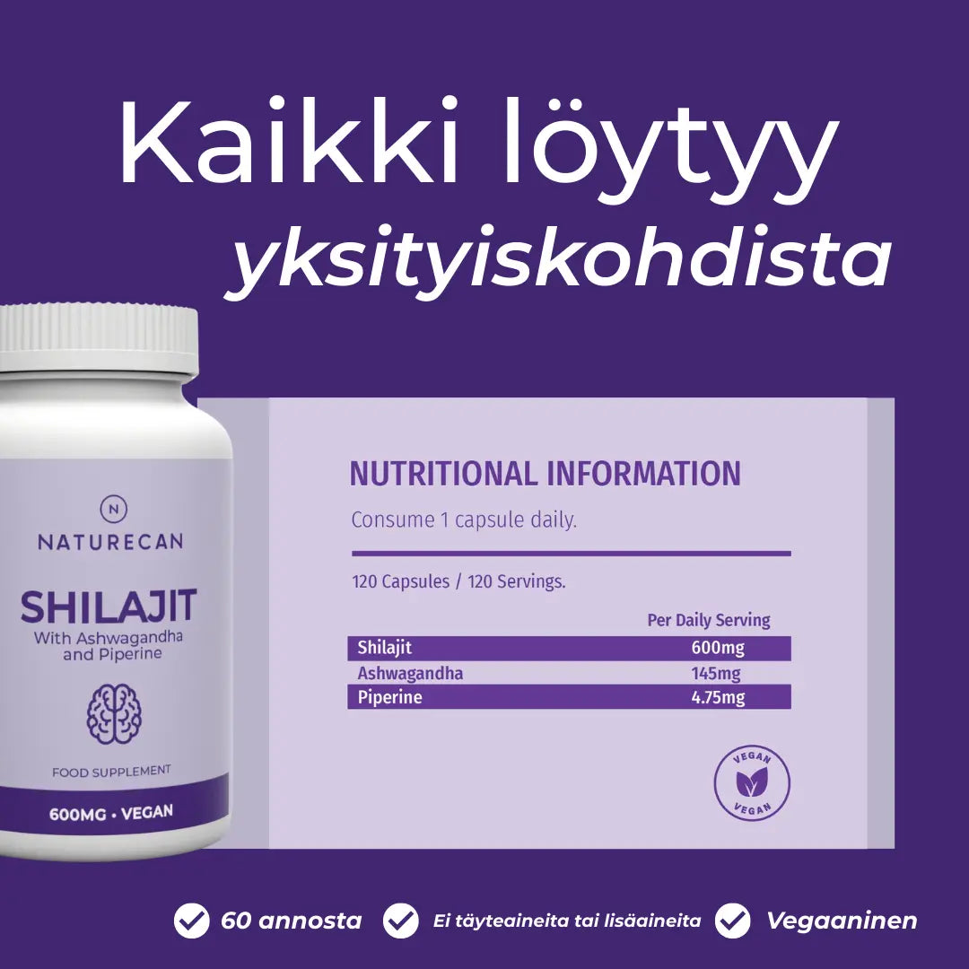 shilajit ravintoarvot