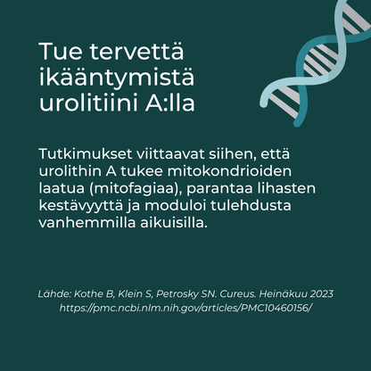 Tue terveyttä ikääntymistä urolitiili A:lla