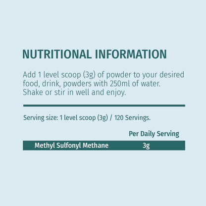 nutritional information MSM