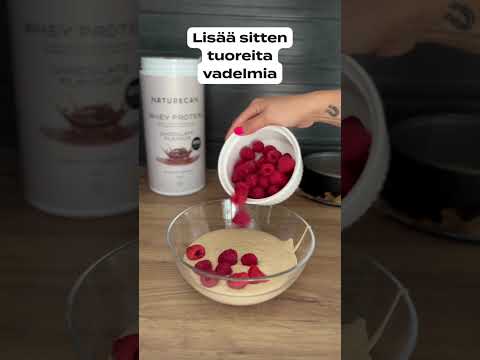 Proteiinipitoinen vadelmakakku resepti